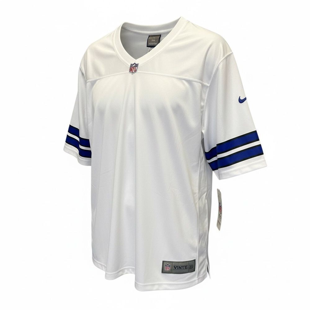 NWT NFL Pro Line Vintage Men’s Big & Tall BLANK White Blue Football Jersey - 4XL - Picture 2 of 7